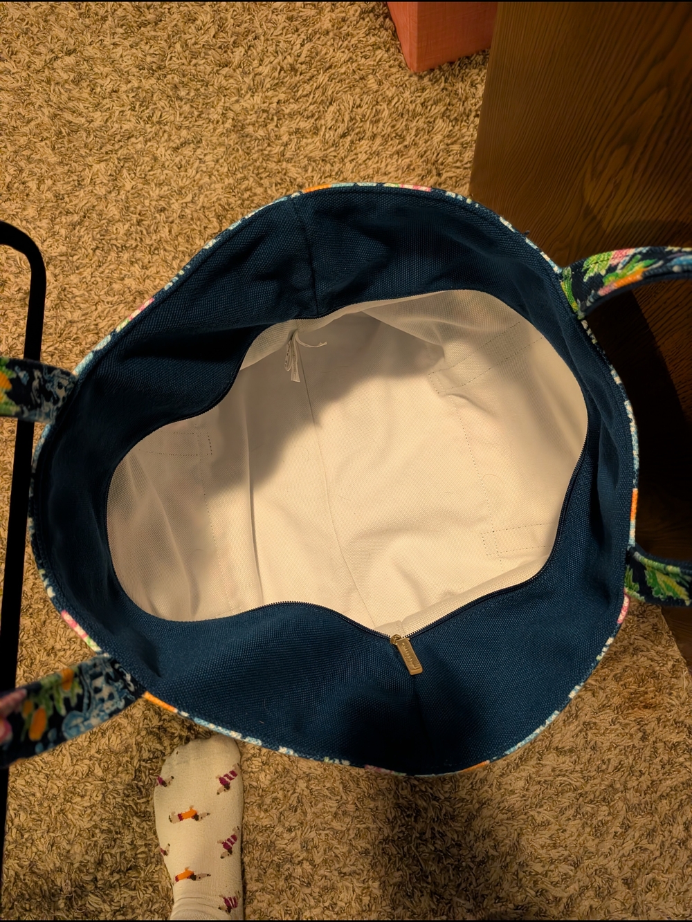 Lilly Pulitzer + Disney Collab Navy Floral Tote - Picture 3 of 3